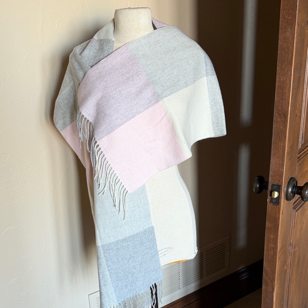 NWT Blush, BlueGrey, Cream Scarf